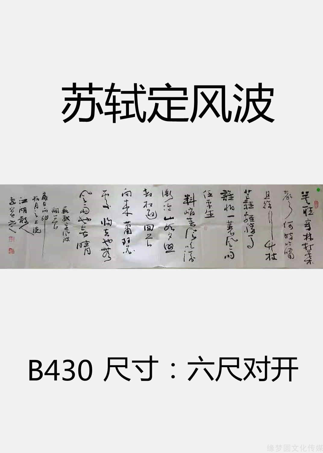 《苏轼定风波 b430-行书作品-书法作品-商城-缘梦圆书画超市