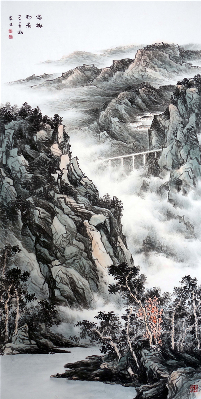 9、家乡即景136cmx68cm.jpg