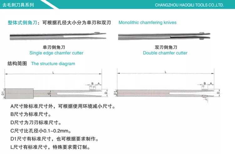 内孔倒角刀自动过孔正反去毛刺反刮刀倒角交叉口两面孔一次性过孔