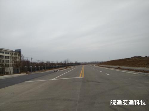 明光中學門前道路劃線施工