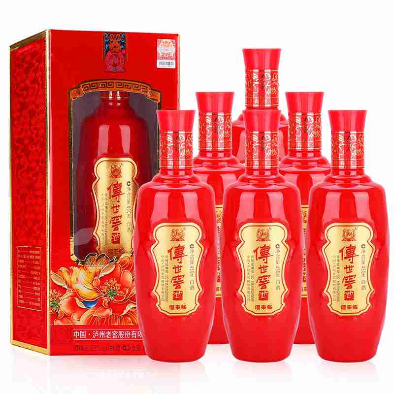 泸州老窖传世窖池福来临52度450mlx6整箱白酒