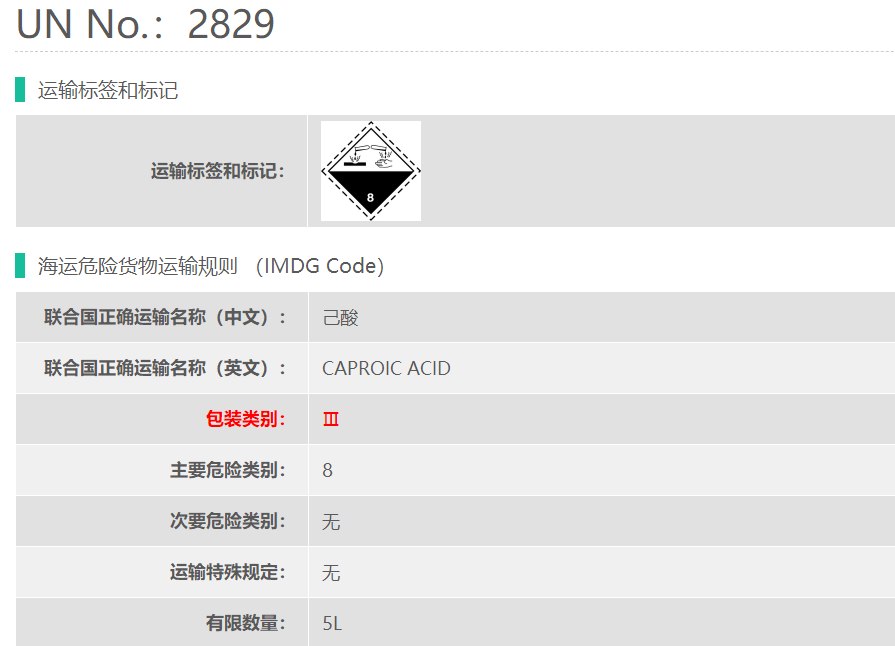 UN2829上海港危险品货代