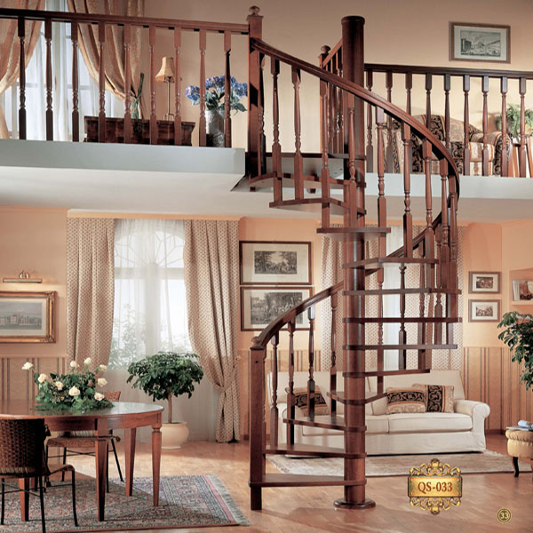 旋转型中柱实木楼梯的功能有何延伸