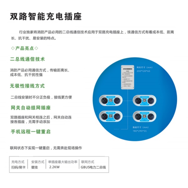 双路智能充电插座