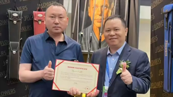 【震撼上市】UNIF（Jflowers奢华系列） 荣获“全球台球产业影响力品牌金奖”——2025TBE泰国（曼谷）国际台球博览会