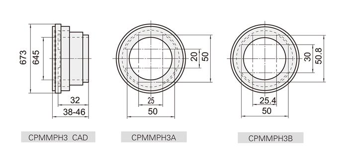 CPMMPH3方形镜筒CAD