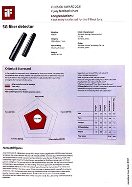 红光笔德国红点奖提名证书