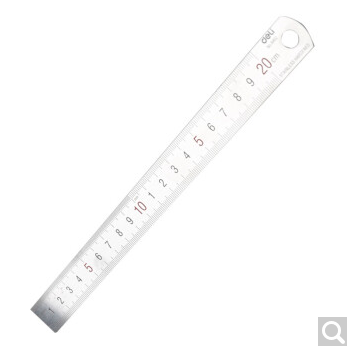 得力(deli)8462不锈钢直尺20cm