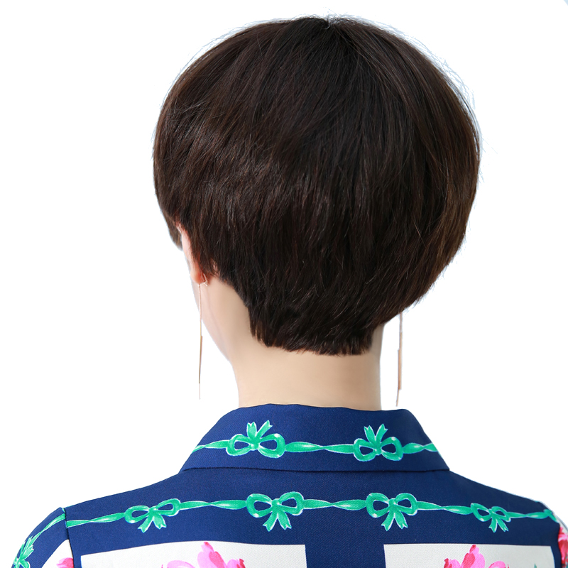 秀亿假发全真发手织递针时尚短直发 jqs-b9